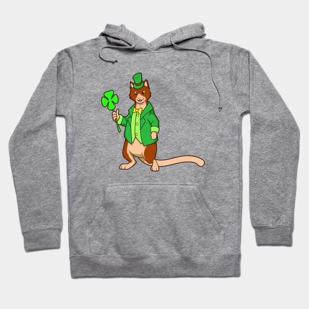 Tree Kangaroo Leprechaun - St Patricks Kangaroo Hoodie by Modern Medieval Design